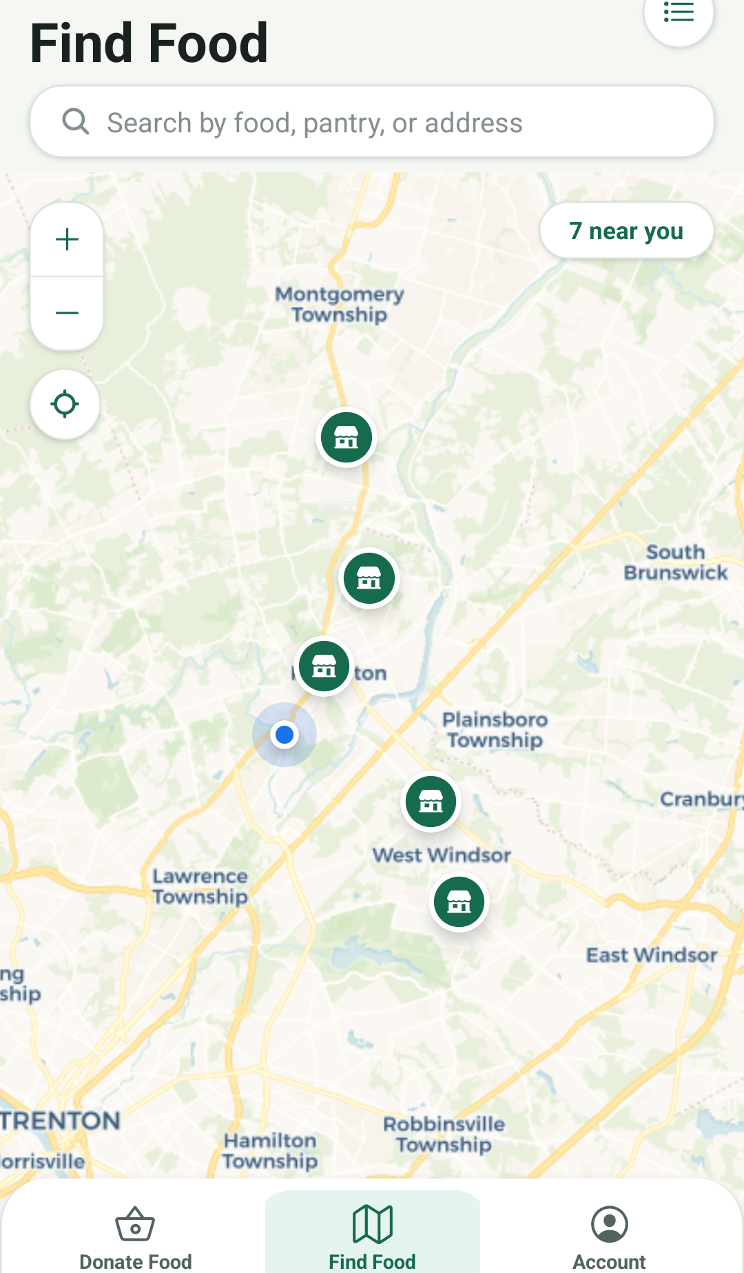 Our Free Pantry App Map View